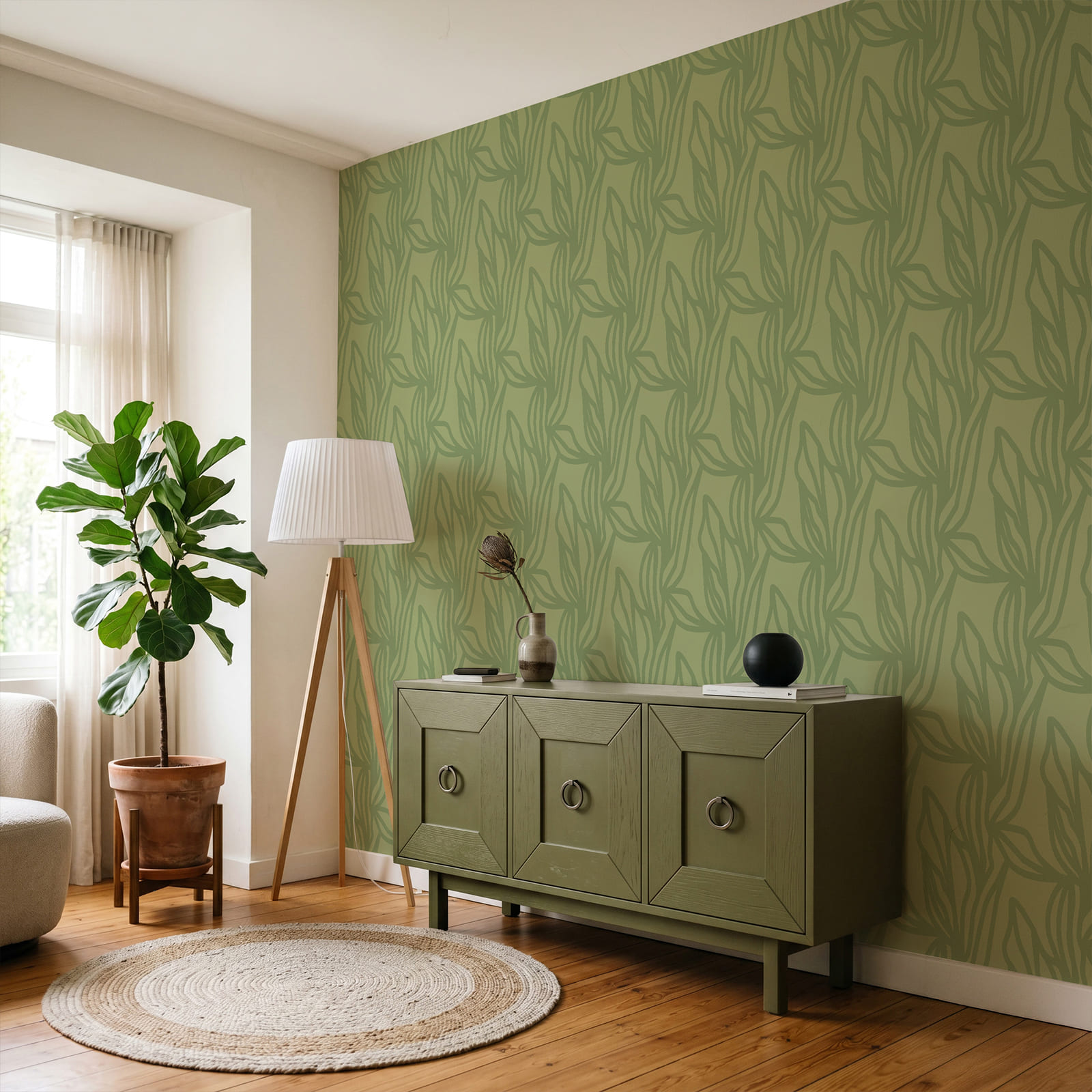 Diseño verde con hojas Diseño verde con hojas