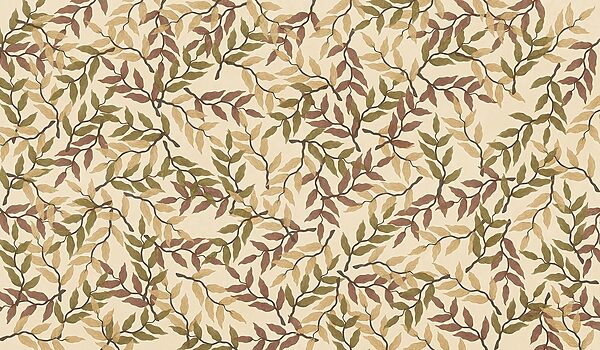 Pattern of leaves on a beige background