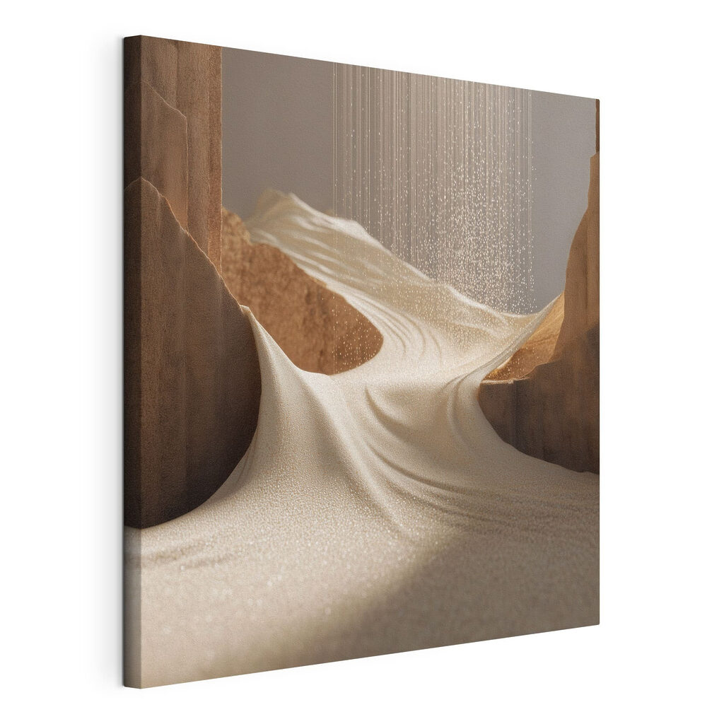 Sand flowing over rocks
