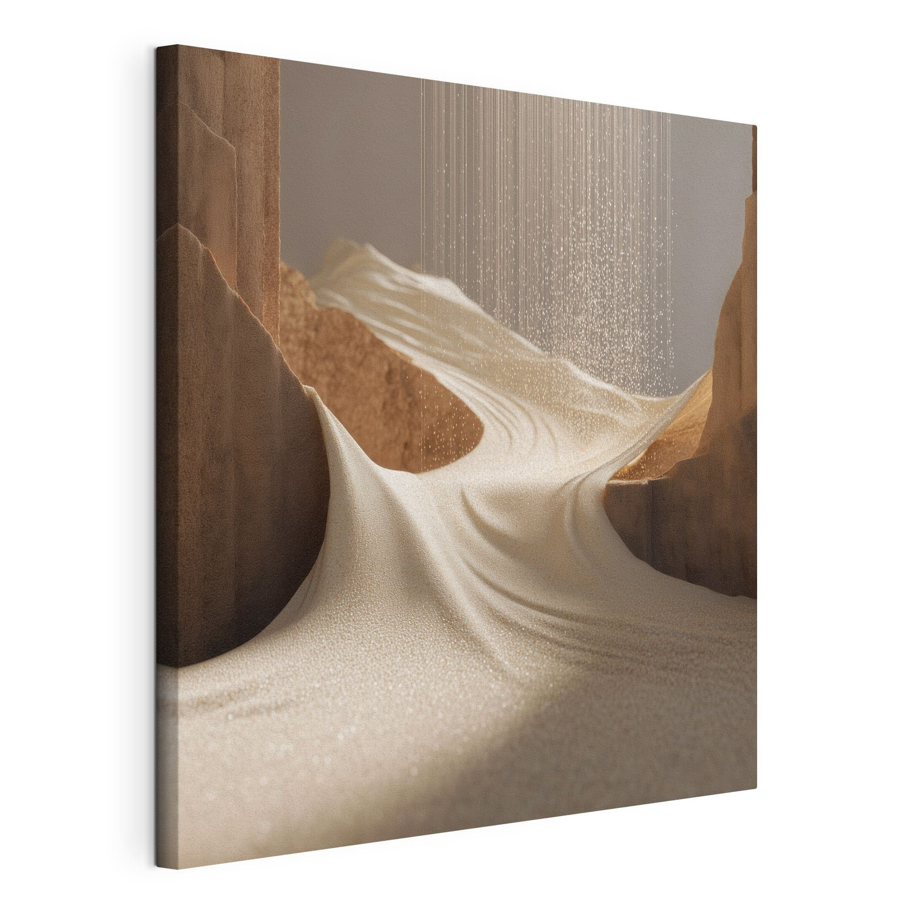 Sand flowing over rocks
