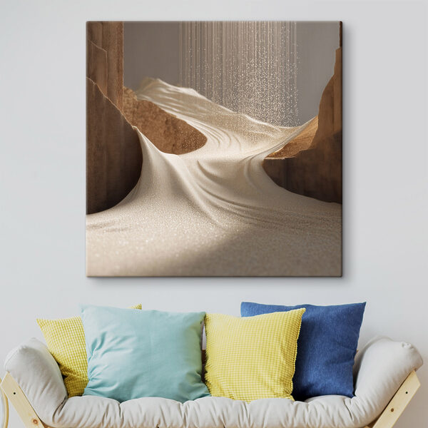 Sand flowing over rocks