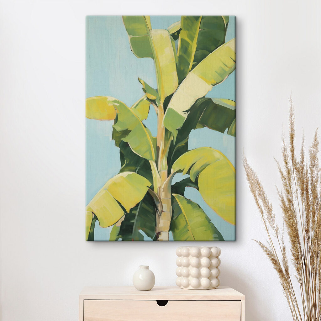 Banana tree with leaves