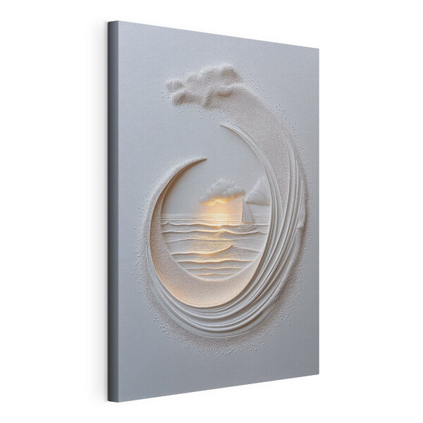 White paper cut out of a boat and a ship