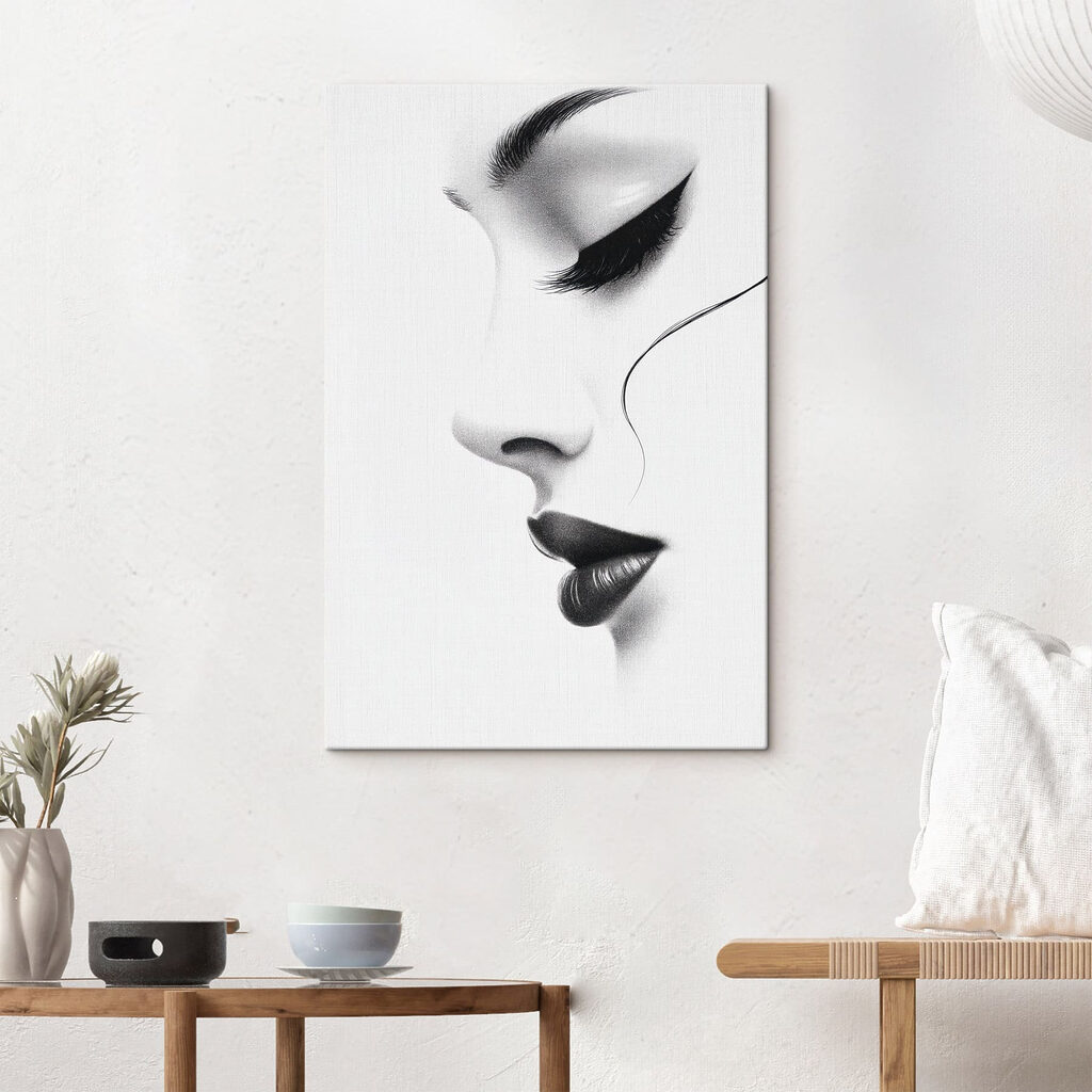 Elegant profile in monochrome shades Elegant profile in monochrome shades