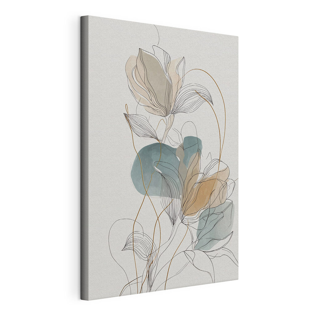 Ethereal floral line art design