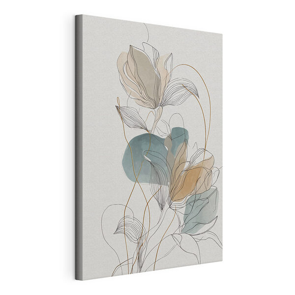 Ethereal floral line art design