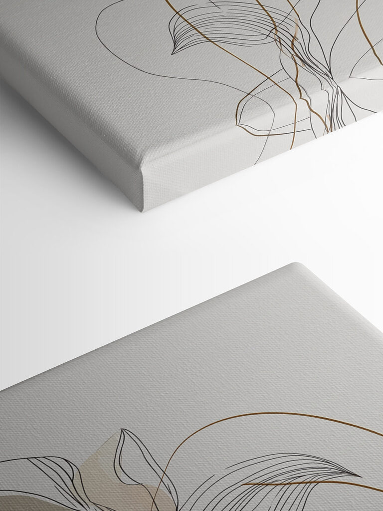 Ethereal floral line art design