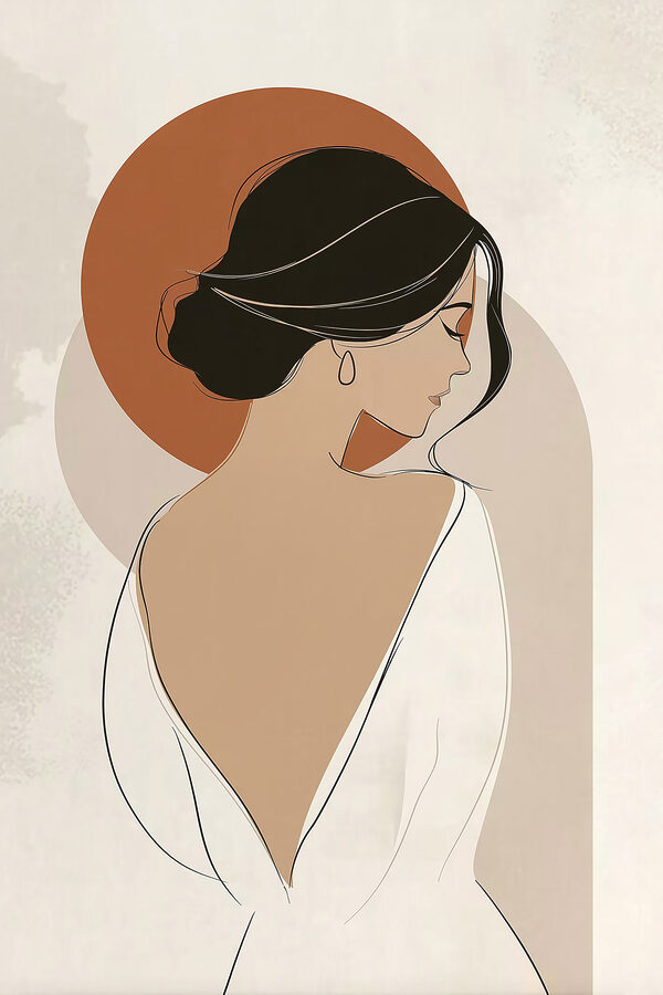 Woman with her back turned Woman with her back turned