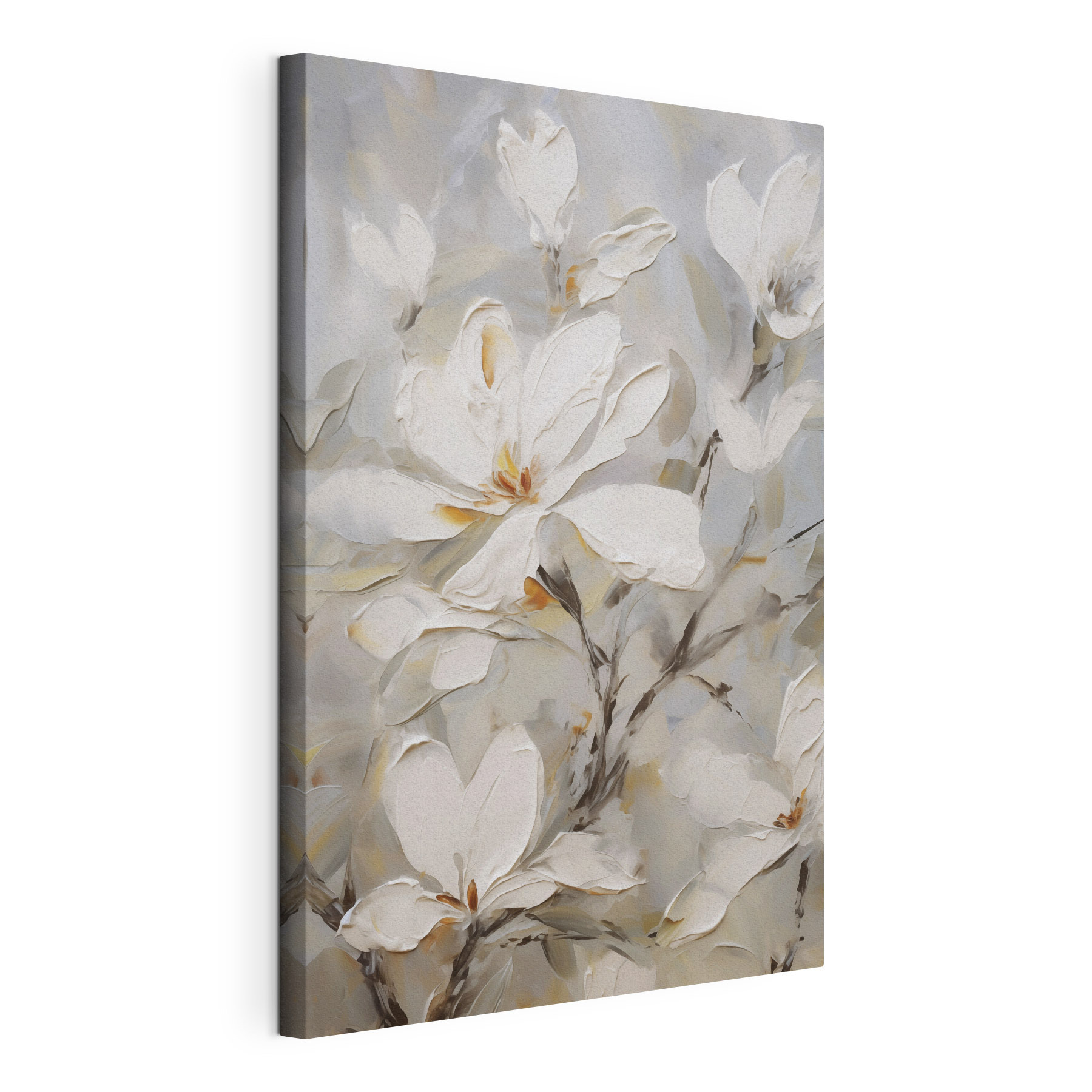 Painting of white flowers Painting of white flowers