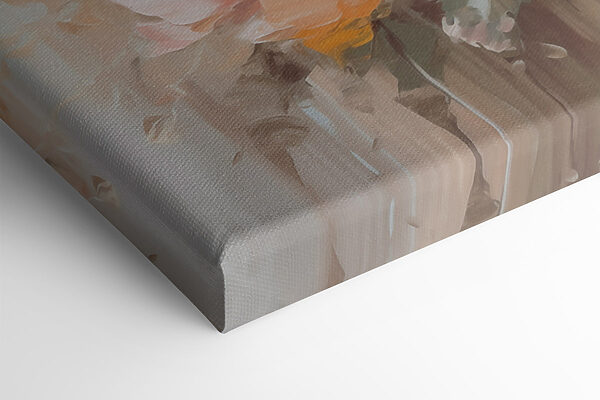 Painting of flowers on a white surface