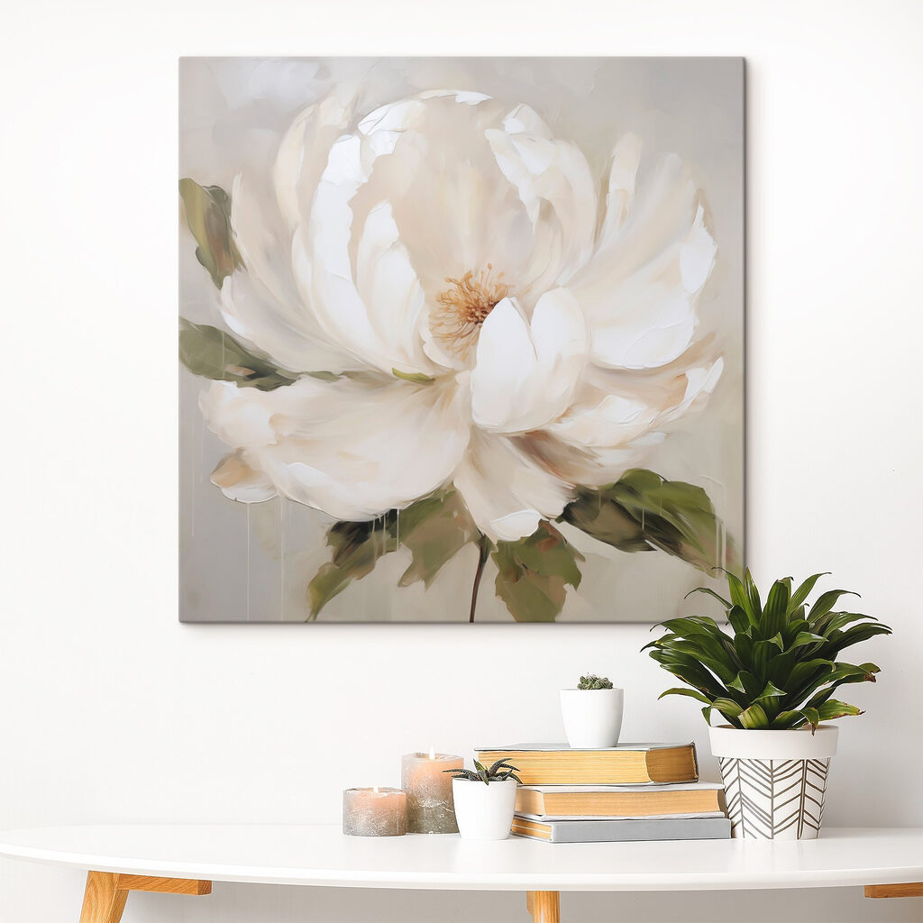 Painting of a white flower Painting of a white flower
