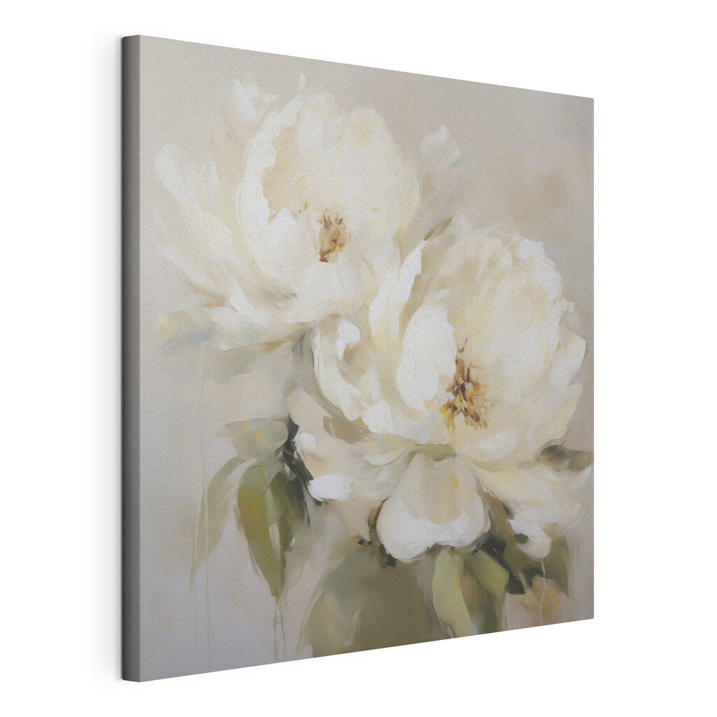 Painting of white flowers Painting of white flowers