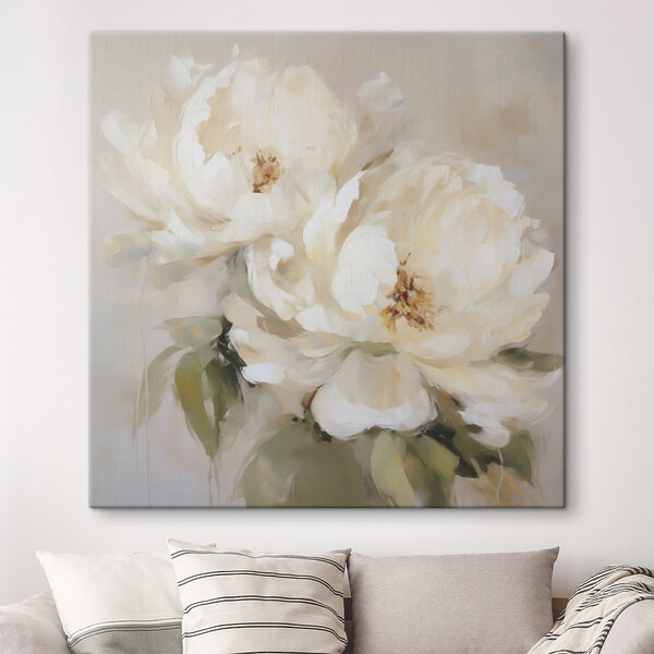 Painting of white flowers Painting of white flowers