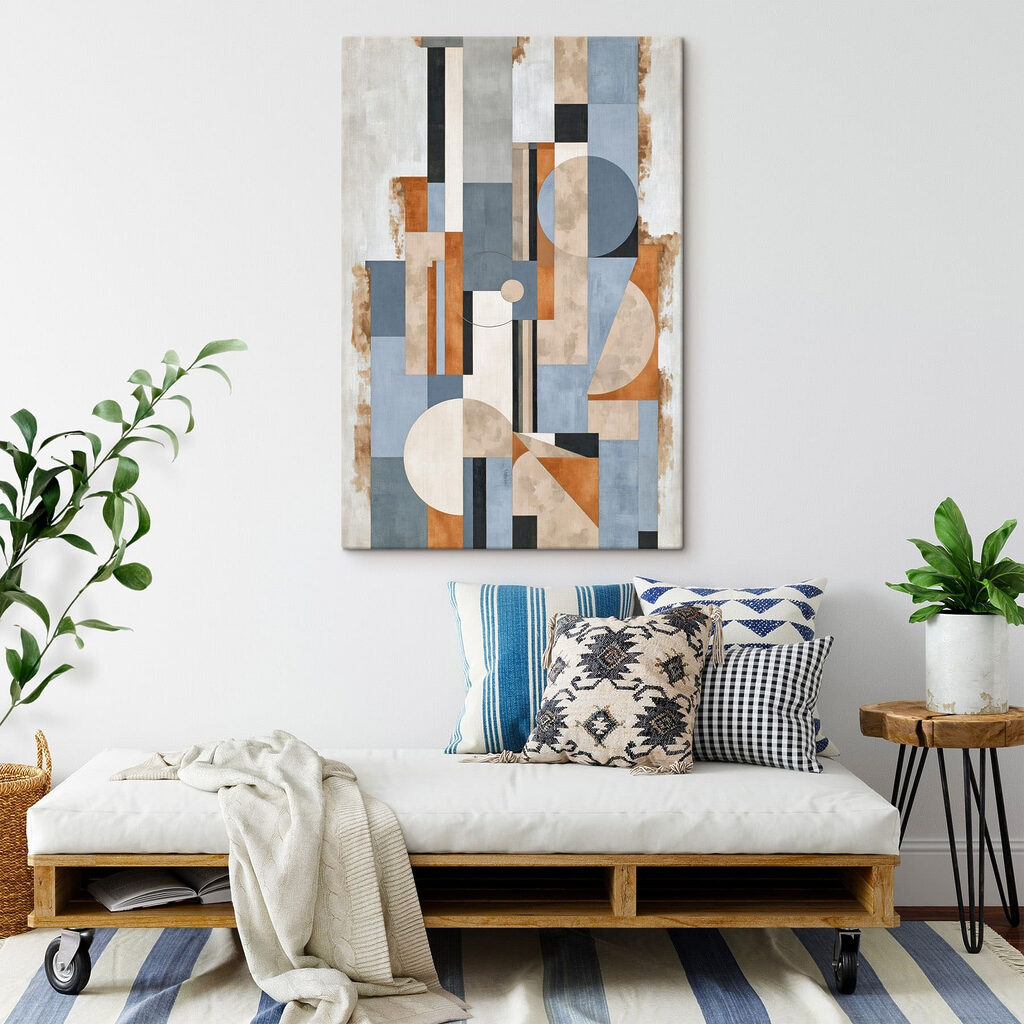 Painting of a geometric pattern