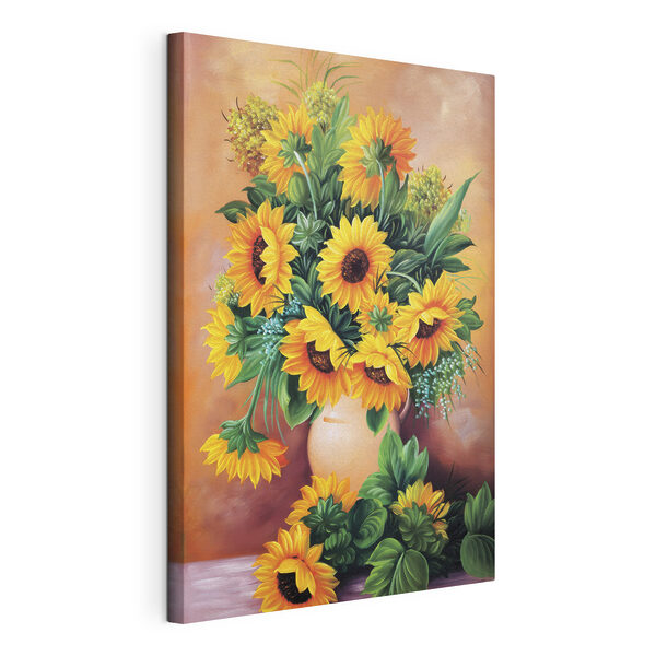 Un cuadro de girasoles en un jarrón Cuadros Un cuadro de girasoles en un jarrón