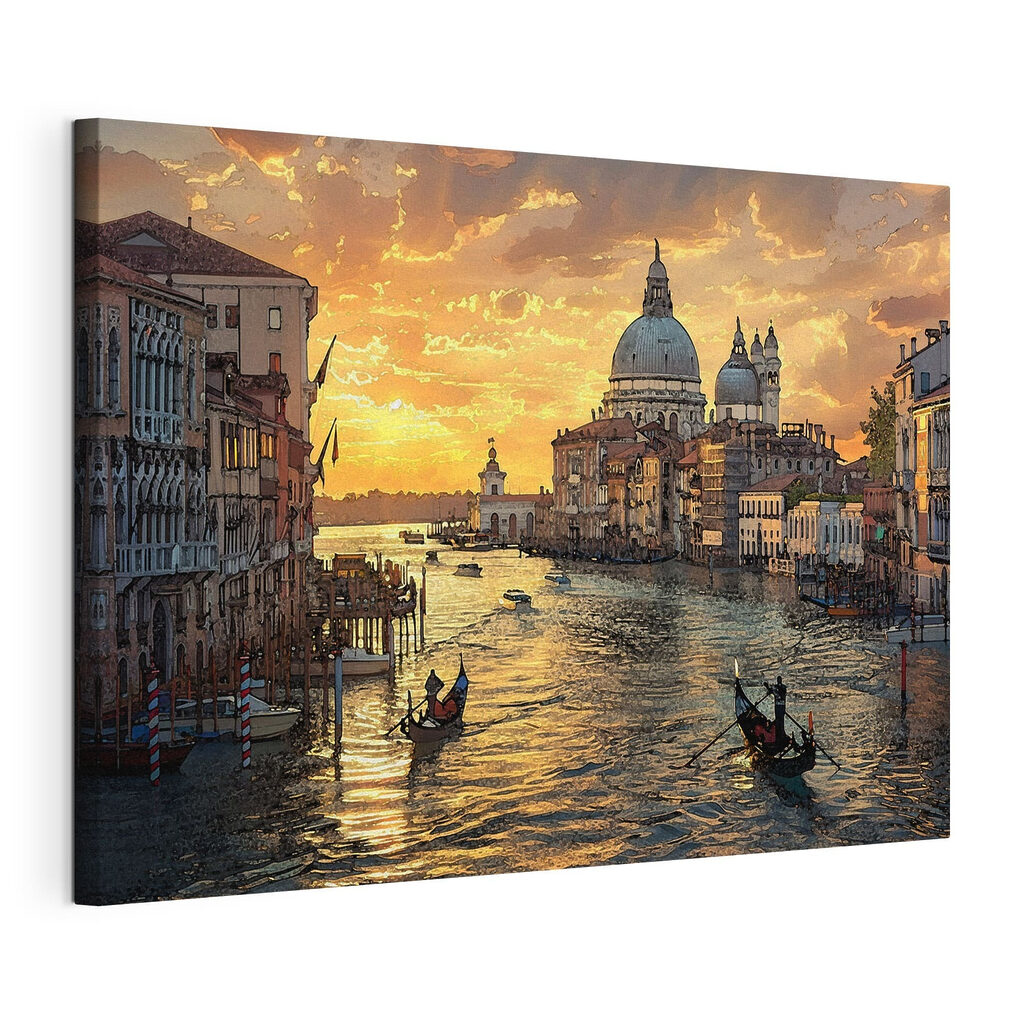 A water with boats and buildings in the background A water with boats and buildings in the background