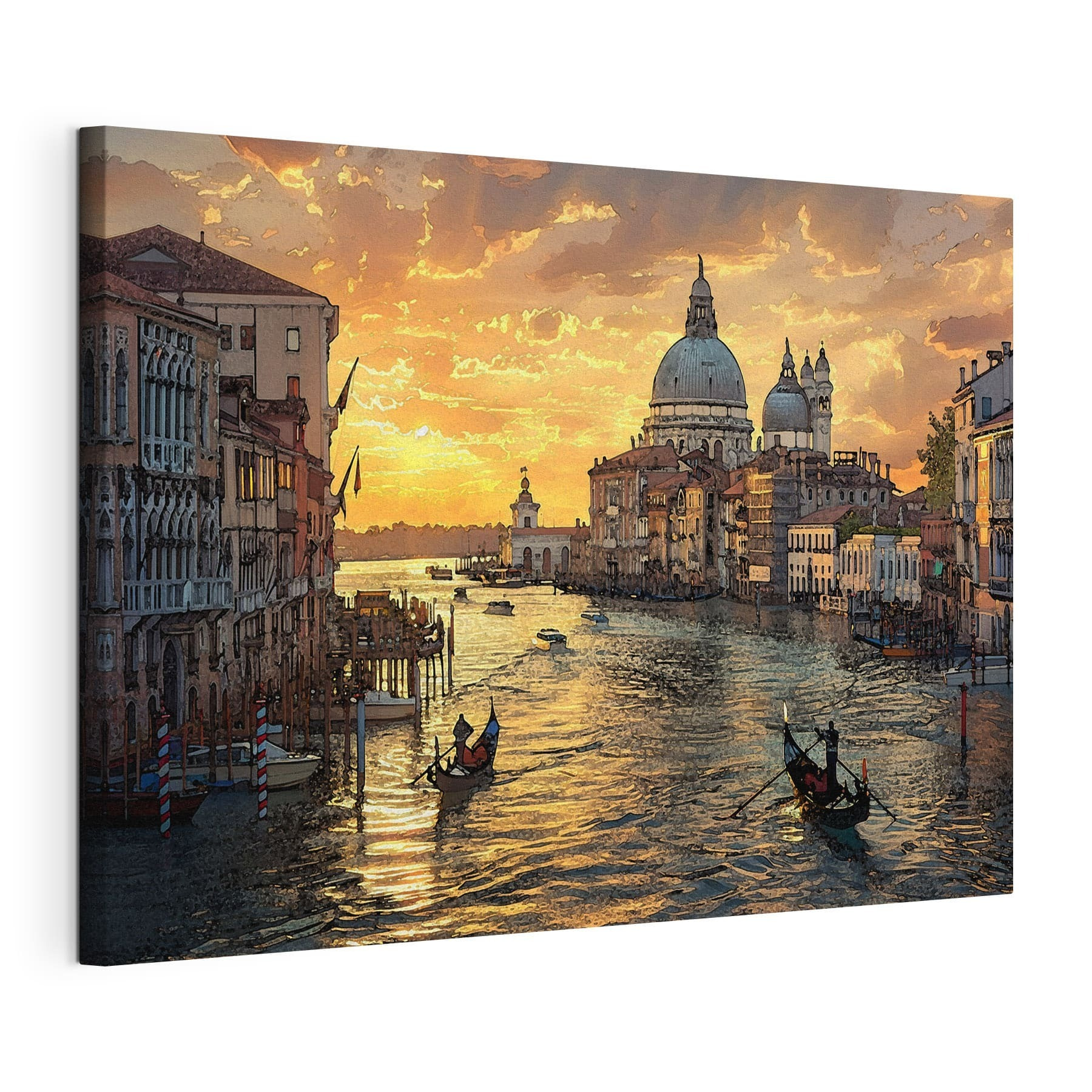 A water with boats and buildings in the background A water with boats and buildings in the background