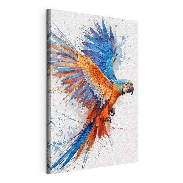 Cuadros Cuadros Pájaro de colores volando con salpicaduras de pintura (SKU: s41250)