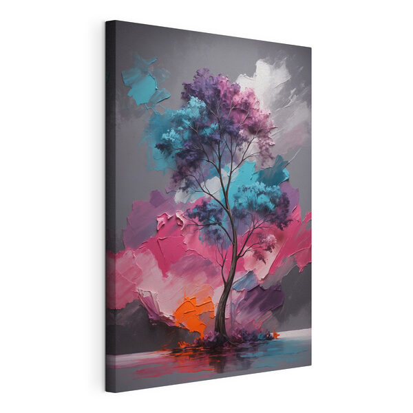 Cuadro de un árbol pintado con diferentes colores Cuadros Cuadro de un árbol pintado con diferentes colores