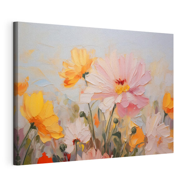Cuadros Cuadro de flores sobre fondo azul (SKU: s43232) Cuadros Cuadros Cuadro de flores sobre fondo azul (SKU: s43232)
