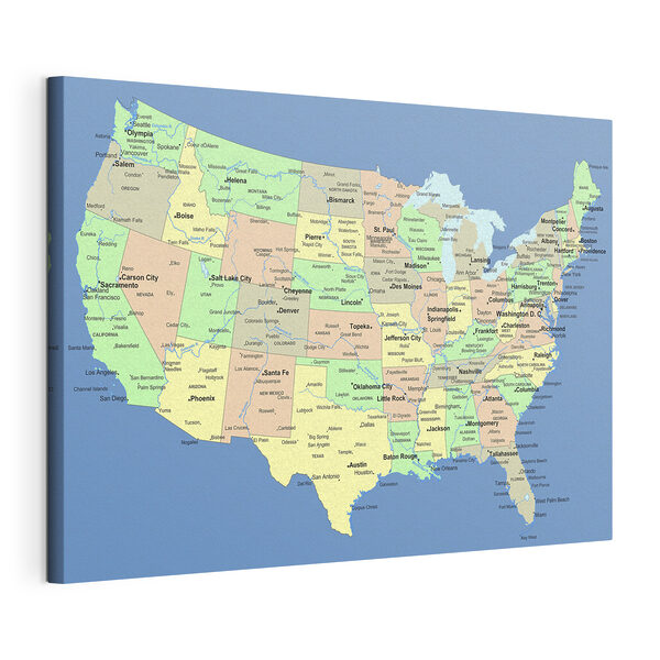 Un mapa de los Estados Unidos Cuadros Un mapa de los Estados Unidos