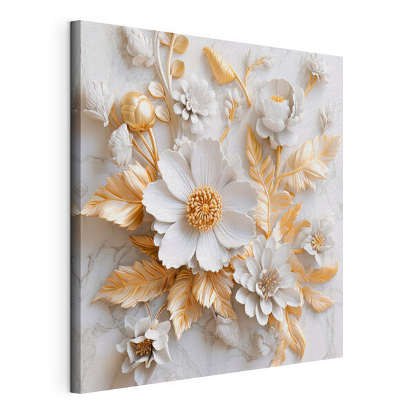 Elegante diseño floral en tonos crema y beige Cuadros Elegante diseño floral en tonos crema y beige
