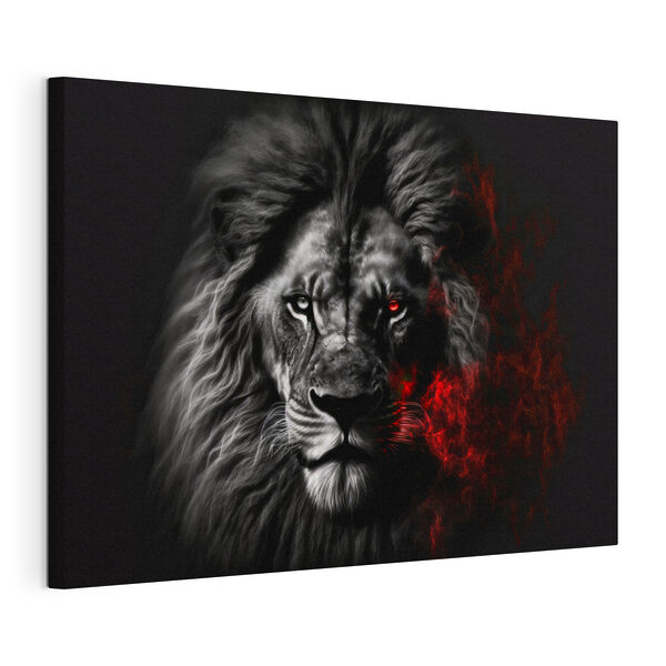 Cuadros Cuadros Un león negro de ojos rojos (SKU: s33095)