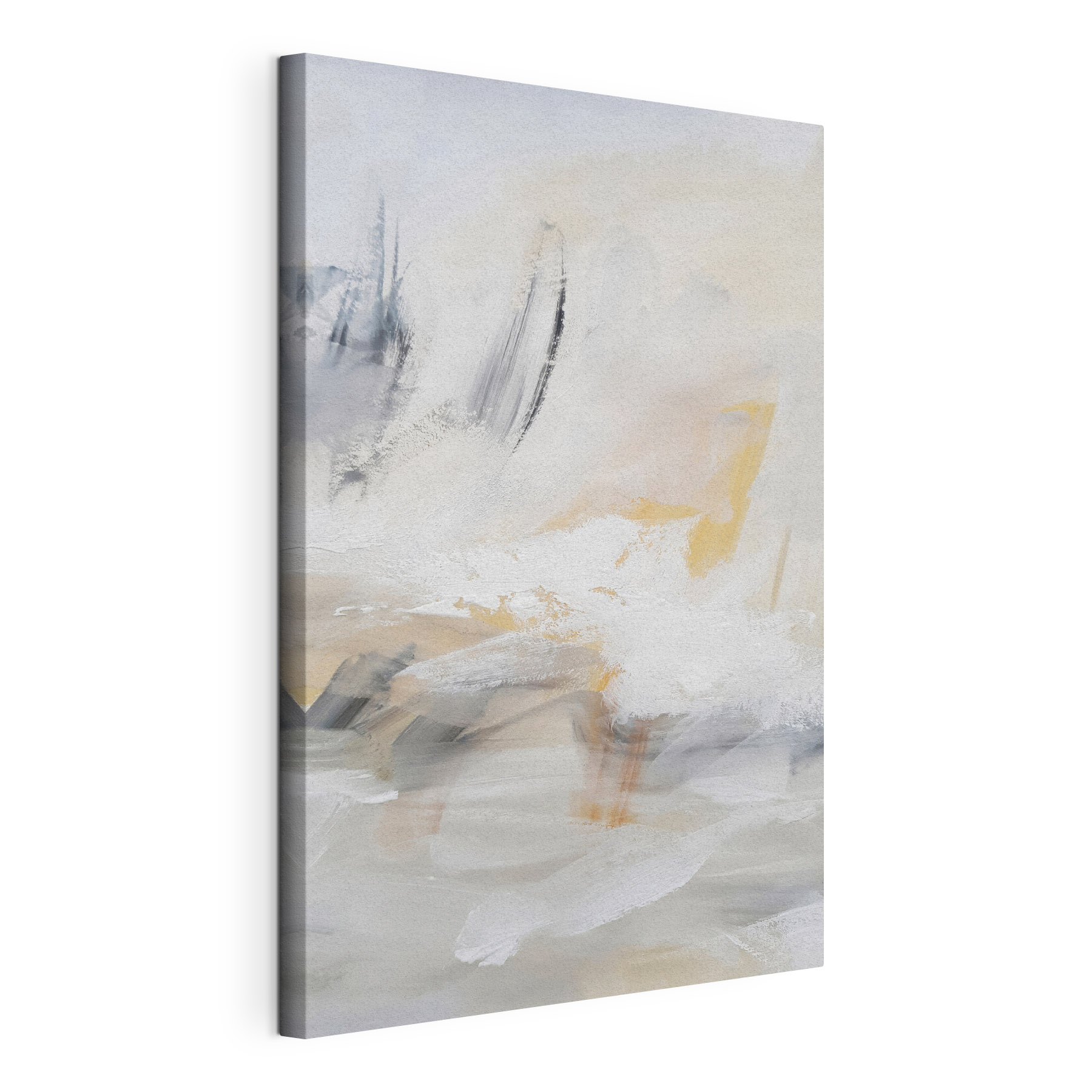 A white and grey abstract art