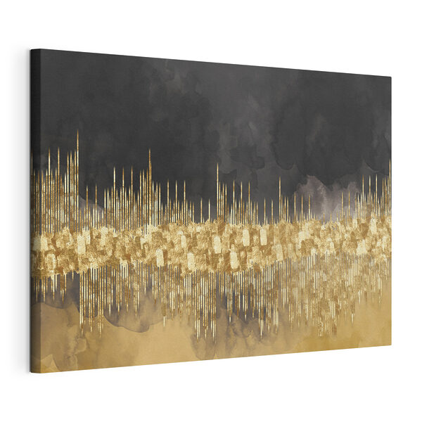 Cuadros Cuadros Paisaje urbano abstraído en tonos brillantes (SKU: s34138)