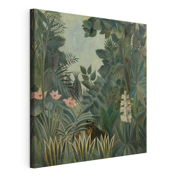 Un cuadro de una selva con plantas y flores Cuadros Un cuadro de una selva con plantas y flores