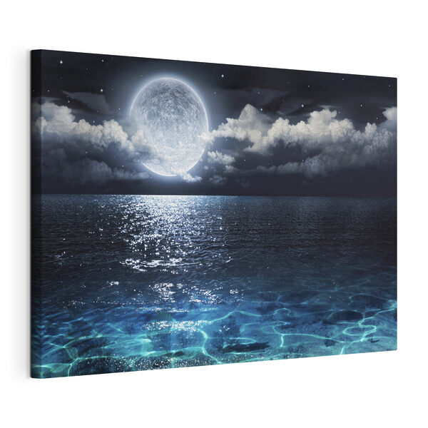 La luna sobre el agua por la noche Cuadros La luna sobre el agua por la noche