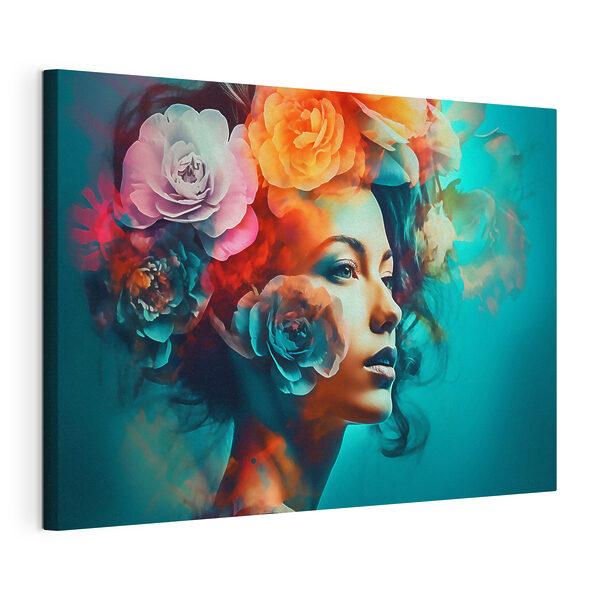 Cuadros Mujer con flores en el pelo (SKU: s35366) Cuadros Cuadros Mujer con flores en el pelo (SKU: s35366)