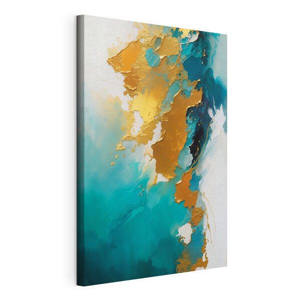 Abstract art with vibrant teal hues Abstract art with vibrant teal hues