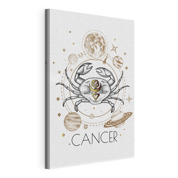 El signo zodiacal de Cáncer con sus planetas y estrellas Cuadros El signo zodiacal de Cáncer con sus planetas y estrellas