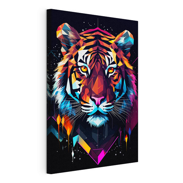 Cuadros Un tigre de colores con bigotes blancos (SKU: s36666) Cuadros Cuadros Un tigre de colores con bigotes blancos (SKU: s36666)