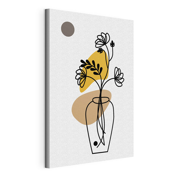 Un dibujo de una flor en un jarrón Cuadros Un dibujo de una flor en un jarrón
