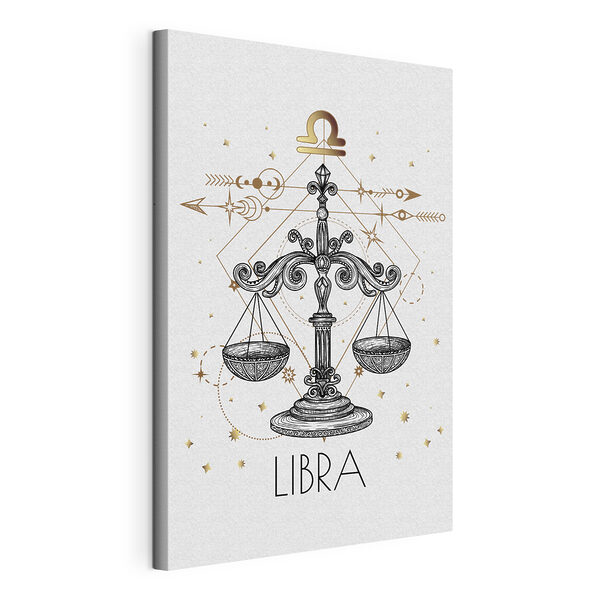 Cuadros Un dibujo del signo del zodiaco de Libra
