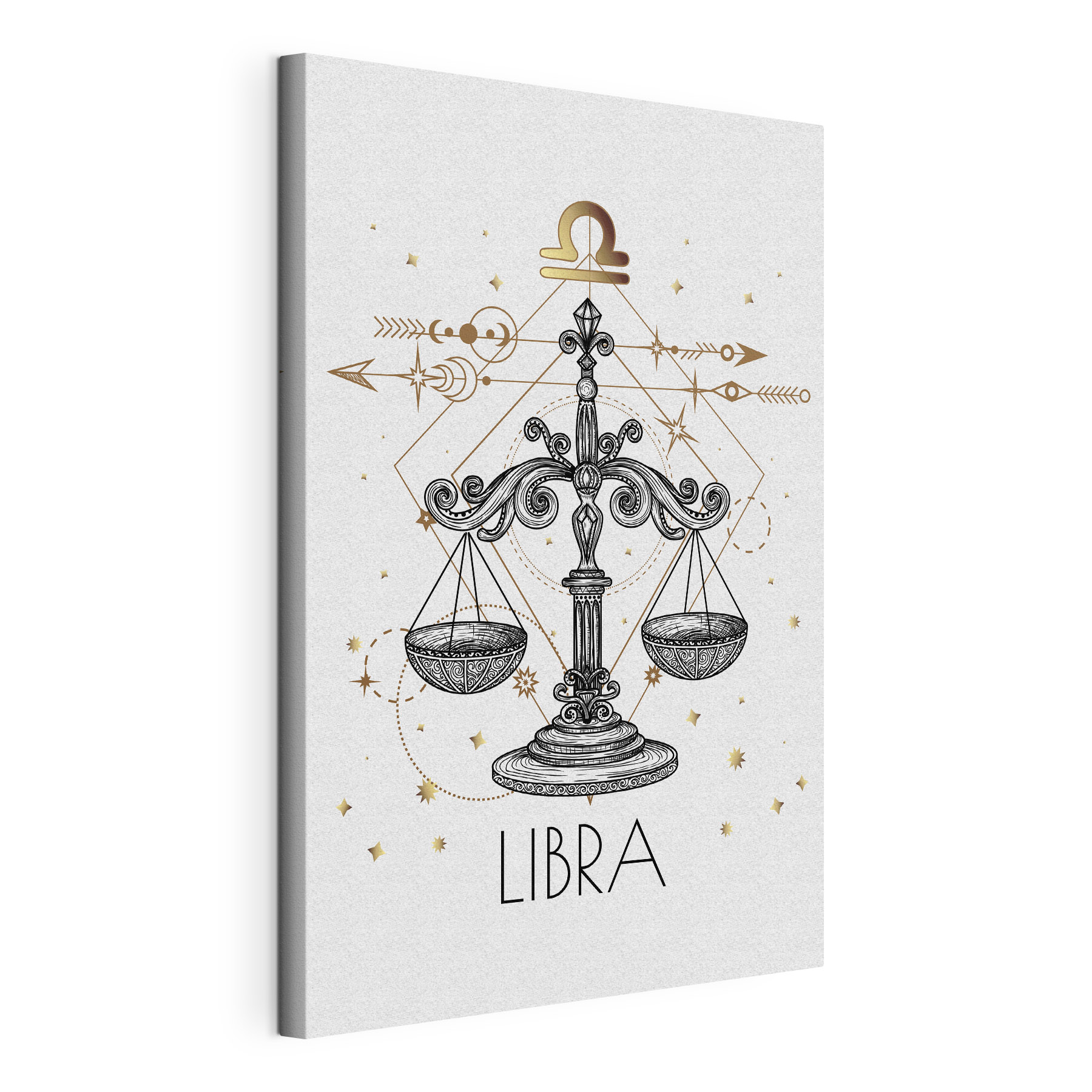 A drawing of a libra zodiac sign