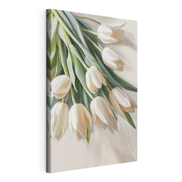 Cuadros Cuadros Un primer plano de tulipanes blancos (SKU: s38271)