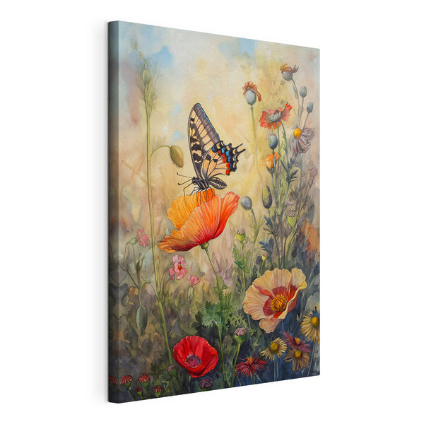 Cuadros Una mariposa sobre una flor (SKU: s38520) Cuadros Cuadros Una mariposa sobre una flor (SKU: s38520)
