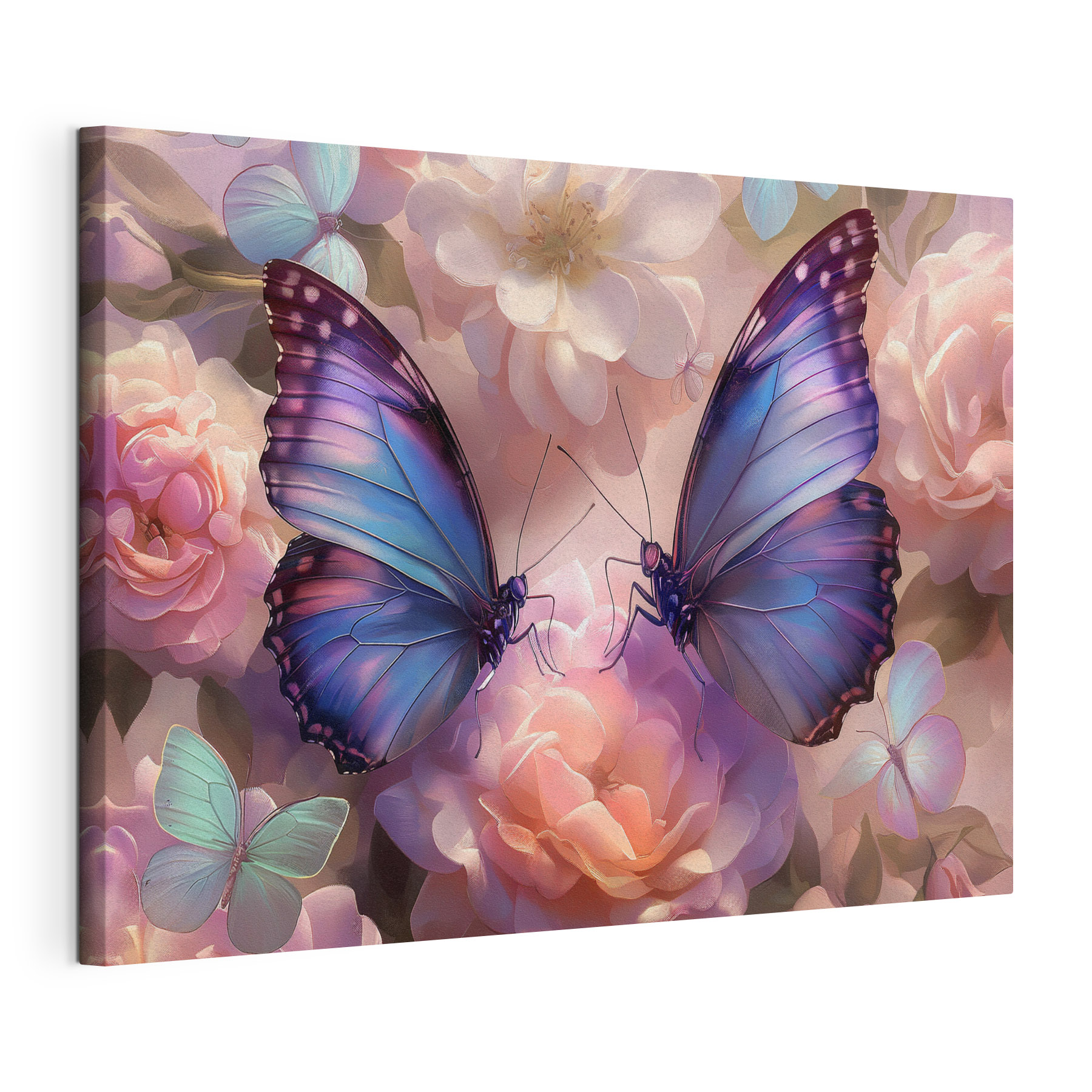 Two butterflies on a flower