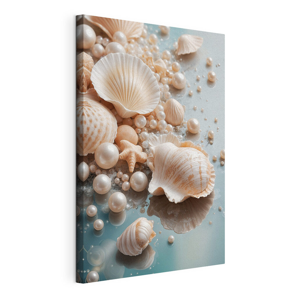A group of shells and pearls A group of shells and pearls