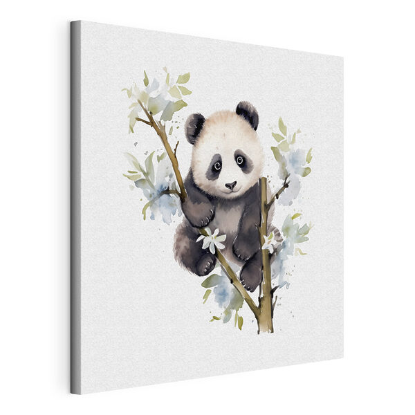 Un oso panda en la rama de un árbol Cuadros Un oso panda en la rama de un árbol