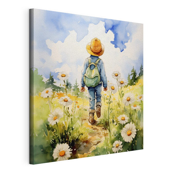Cuadros Un niño paseando por un campo de flores (SKU: s38946) Cuadros Cuadros Un niño paseando por un campo de flores (SKU: s38946)