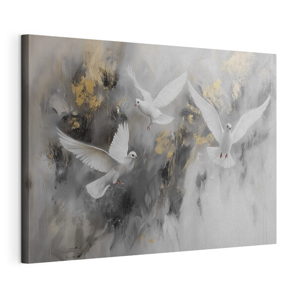 Cuadros Un grupo de pájaros blancos volando (SKU: s39101) Cuadros Cuadros Un grupo de pájaros blancos volando (SKU: s39101)
