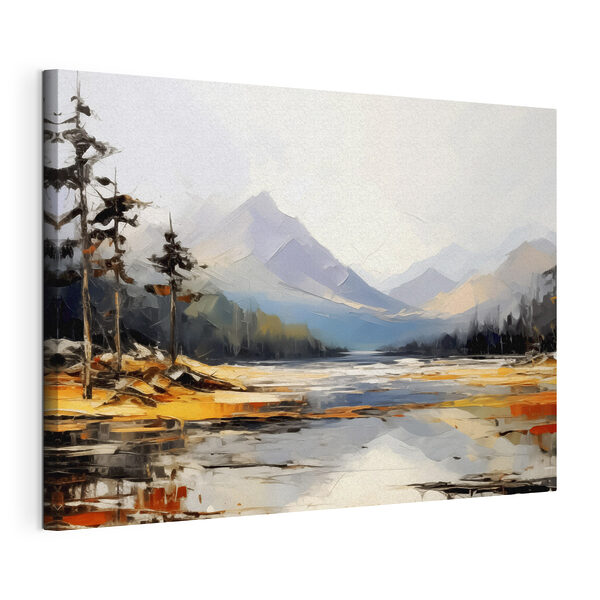 Cuadros Cuadros Un lago con las montañas al fondo (SKU: s39128)