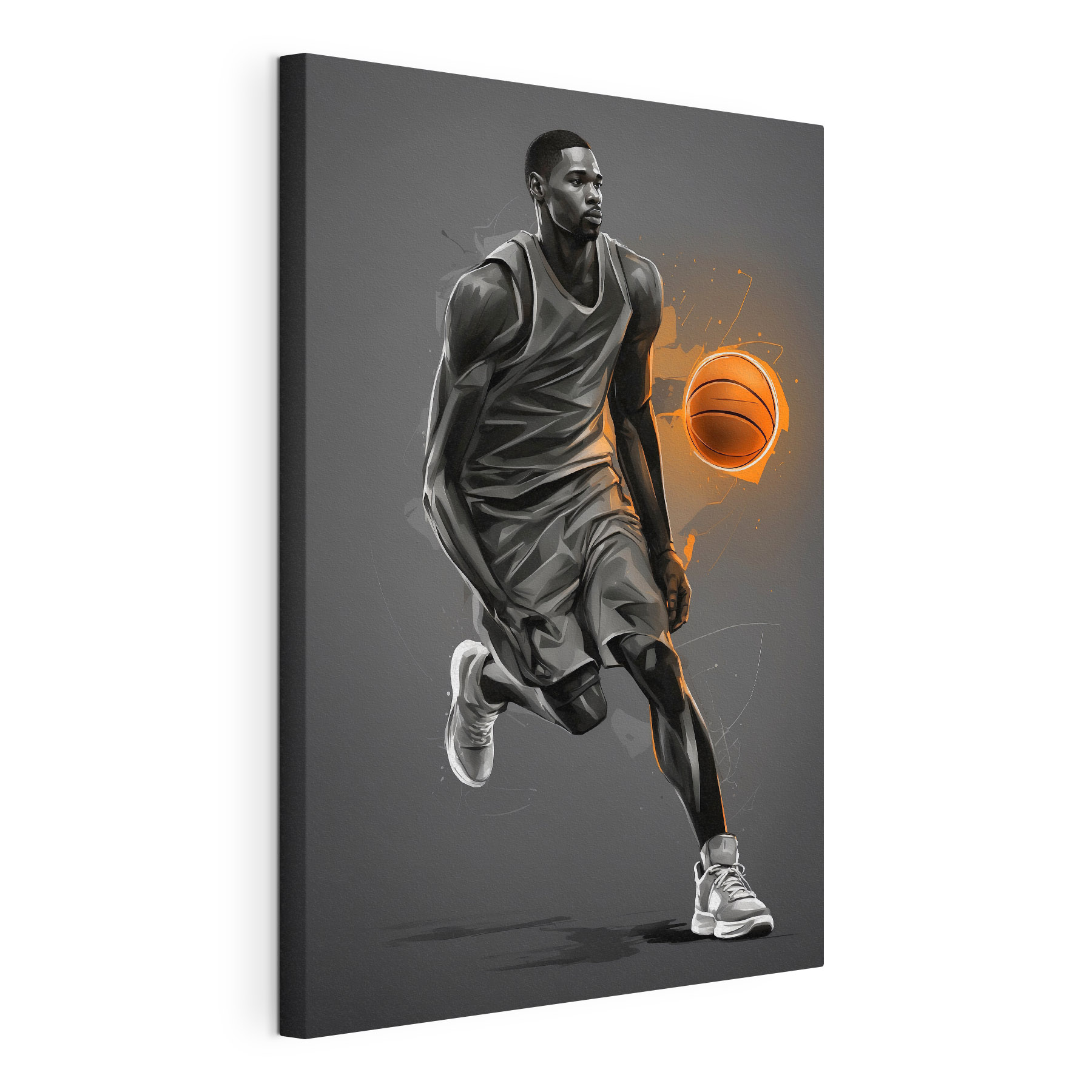 A basketball player with a ball A basketball player with a ball