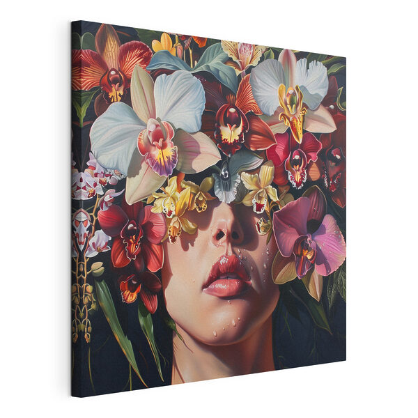 Cuadros Cuadro de una mujer con flores en la cabeza (SKU: s39229) Cuadros Cuadros Cuadro de una mujer con flores en la cabeza (SKU: s39229)