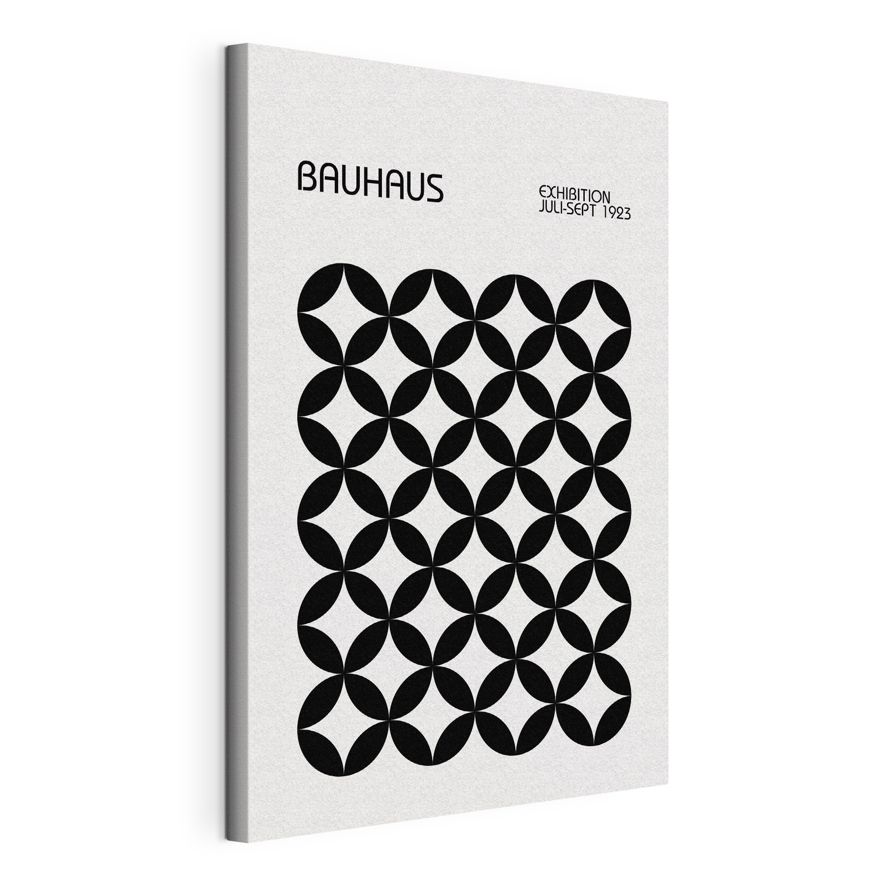 A black and white cover with a pattern of circles