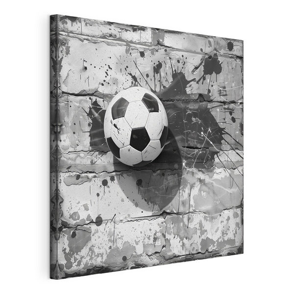 Cuadros Cuadros Balón de fútbol sobre un fondo pintado (SKU: s39684)